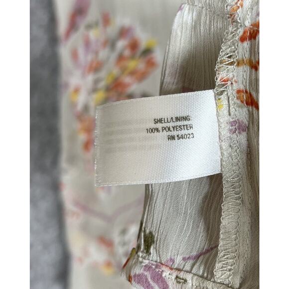 Old Navy Floral Tiered Hem Tank Top Womens Size Large Scoop Neck Lined - Picture 4 of 7